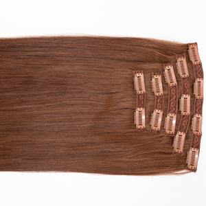 Set di <span class=keywords><strong>7</strong></span> Pezzi di <span class=keywords><strong>Capelli</strong></span> Umani Veri Colorati 150g con Clip, Biondo Miele - Product Image 3