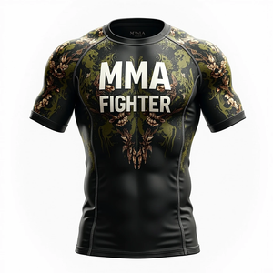 Customized MMA <b>Rash</b> <b>Guard</b> Designed for Comfort with Full Short Sleeves and Breathable Performance kimono de jiu jitsu 100% - Product Image 3