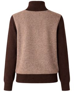 Pull en maille à col roulé pour homme de qualité supérieure personnalisé, motif argyle, doux, chaud, manches longues, pull d'hiver décontracté, haut tendance en couleur marron - Product Image 2