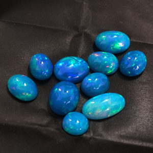 Cabujones de ópalo etíope Natural, cabujones de ópalo azul, gemas sueltas para fabricación de joyas - Product Image 2