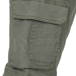 Pantalon de survêtement Cargo en coton à séchage rapide pour hommes de haute qualité Logo personnalisé taille moyenne Style Baggy pantalon de sport de Fitness en toile - Product Image 4