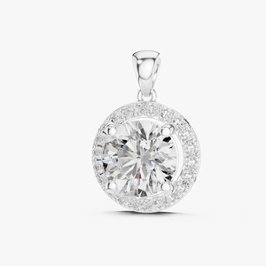 Pendentif en diamant de culture écologique fabriqué en Inde, bijoux fins durables pour un usage quotidien et des cadeaux, disponible à la vente - Product Image 2