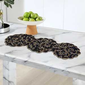 <b>Beaded</b> <b>Placemat</b> Handmade Round Charger for Luxury Dining & Holiday Decor Unique Piece Handmade <b>Beaded</b>, <b>Placemat</b>, Housewarming - Product Image 1