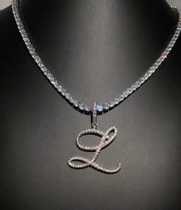 Joyería Unisex de calidad superior Color dorado laboratorio cultivado diamante Iced Hip Hop estilo rapero alfabeto colgantes GIA certificado disponible - Product Image 3