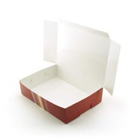 Boîtes à gâteaux personnalisées pour mariage et anniversaire avec poignée et fenêtre, en carton ondulé recyclé, finition mate