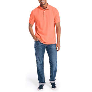 Polos personalizados para hombre 100% algodón transpirable manga corta a medida logotipo bordado Diseño personalizado proveedor OEM - Product Image 3