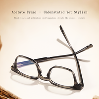 Lunettes de vue anti-lumière bleue en acétate de designer F22249, monture rétro pleine monture en acétate avec logo personnalisé