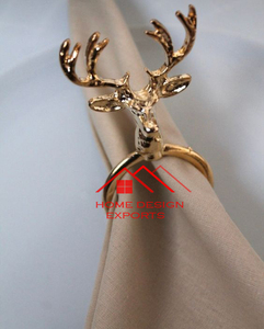 Rond de serviette en métal pour décor de table de mariage avec logo personnalisé accepté 2024 dernier design rond de serviette en métal maison de luxe - Product Image 3
