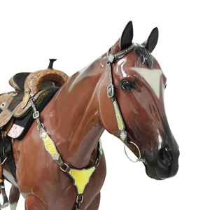 Juego de Cabezada y Pechera para Caballo Estilo Occidental de Lujo, Cuero de Primera Calidad con Pedrería, Hecho a Mano, Equipo de Equitación Personalizado - Product Image 6