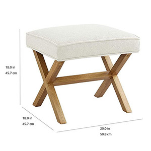 Solid Wooden Parogi <b>Ottoman</b> <b>Stool</b> with Chusion for Living Room - Product Image 2