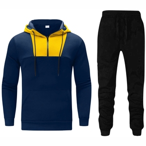 Ensemble de survêtement de sport décontracté pour homme, très vendu, en spandex/coton, respirant, en polaire, pour la salle de sport, le jogging - Product Image 6