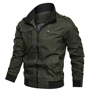 Oem logo personnalisé conception marque transfrontalière tendance en coton lavé hauts vêtements pour hommes automne travail veste pour hommes