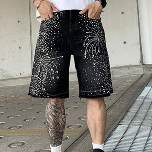Custom Color <b>Men</b> Rhinestone Shorts For Sale Made In Pakistan New Style Custom Made <b>Men</b> Rhinestone Shorts - Product Image 4
