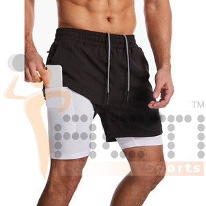 Mens Running <b>Shorts</b> Outdoor Training <b>Shorts</b> Male Jogging Gym Fitness 2 in 1 <b>Shorts</b> With <b>Longer</b> Liner - Product Image 4