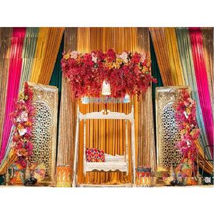 Muslim Heena Function Wedding <b>Decoration</b> Setup Stylish <b>Mehndi</b> Night Stage <b>Decoration</b> Colorful Wedding Sangeet Night Stage Decor - Product Image 1
