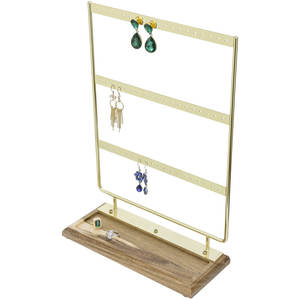 Customize New Design Metal <b>Jewelry</b> Stand with Wooden Base High Quality <b>Jewelry</b> <b>Organizer</b> at Wholesale Price Latest Design 2025 - Product Image 4