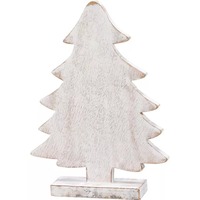 Ensemble d'arbres de Noël artificiels en bois sculpté rustique, légers, pour table
