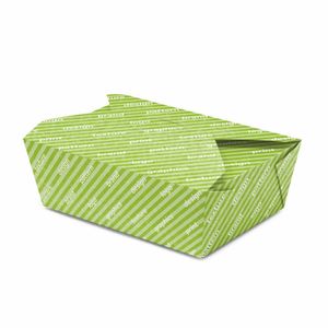 Personalized Recycled Hamburger <b>Box</b> 14x20x7.5cm-White or Havana - Product Image 1