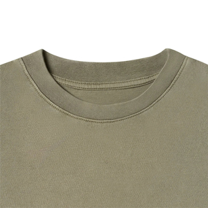 T-shirt unisexe col rond de haute qualité, personnalisable, en maille épaisse polyester-coton, uni, haut de gamme, vierge, avec logo Ringers, pour homme - Product Image 2