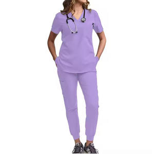 Uniformes Médicos Personalizados al por Mayor con Cuello en V, Elegantes, Suaves y Transpirables, Uniformes de Salón de Belleza y Spa, Uniformes Dentales Coloridos - Product Image 4