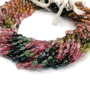 ลูกปัดพลอยทัวร์มาลีนทรงวงรีแบบเส้นใยธรรมชาติ4-7มม. ลูกปัดทัวร์มาลีนแฟนซีสำหรับทำเครื่องประดับในราคาโรงงาน - Product Image 4