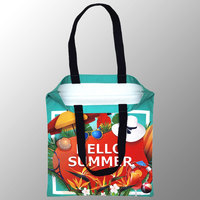 Bolsa de Lona con Impresión Digital Completa, con Asas de Algodón Teñido sin Azo, con Tintas de Sublimación, para la Playa o el Verano