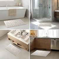 Tapis de cuisine antidérapant absorbant à séchage rapide à motif floral CF, tapis de séchage en pierre, tapis de bain pliable en pierre d'argile diatomée