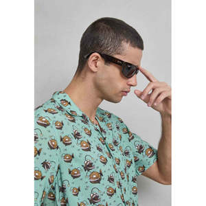 Camicia Hawaiana stile tropicale rangerfish Pirana per gli uomini 100% viscosa traspirante estate Casual Design esclusivo Camisa Hawaiana - Product Image 4