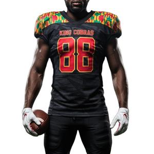 Uniforme de Entrenamiento de Fútbol Americano de Primera Calidad, Manga Corta, Color y Logotipo Personalizables, Transpirable, 100% Poliéster - Product Image 1