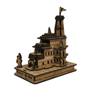<span class=keywords><strong>Mdf</strong></span> Nâu gỗ ayodhya RAM mandir <span class=keywords><strong>3D</strong></span> mô hình (5 inch) cho trang trí nội thất Quà Tặng gỗ thủ công mỹ nghệ hộp gỗ tường dấu hiệu - Product Image 4