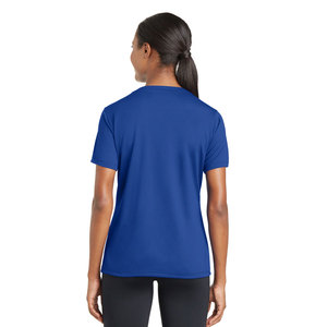 เสื้อยืดคอวีโลโก้ยิมสำหรับผู้หญิง ผ้าฝ้าย 100% แห้งเร็ว - Product Image 5