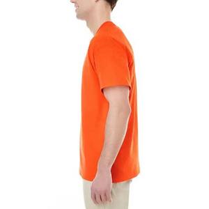 T-shirts pour hommes décontractés à manches courtes de couleur orange, vente en gros, best-seller de l'été, 100% coton, t-shirts pour hommes unis surdimensionnés - Product Image 4