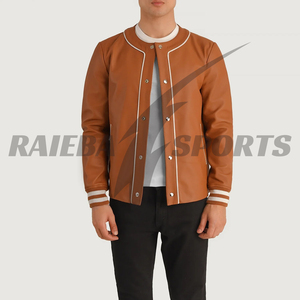 Gran oferta, abrigo de bombardero transpirable impermeable de calidad Premium Unisex personalizado, chaqueta Varsity de cuero de seda de lana, soporte de tendencia universitaria - Product Image 1