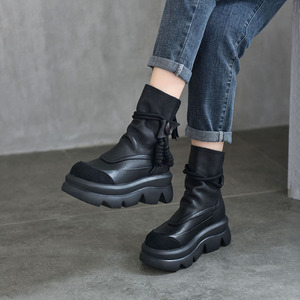 Botas Altas de Cuero Blanco con Tacón Cuadrado para Mujer, Ideales para Bodas y Uso Diario - Product Image 1