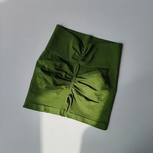 Pantalones cortos de gimnasio para mujer de cintura alta personalizados de alta calidad colores poliéster transpirable Atlético Yoga y motorista botín pantalones cortos para correr - Product Image 4