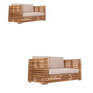 โซฟากลางแจ้งเฟอร์นิเจอร์ไม้ทันสมัยเฟอร์นิเจอร์สวนร้านอาหารโซฟาเลานจ์กลางแจ้งจากผู้ผลิตอินโดนีเซีย - Product Image 3