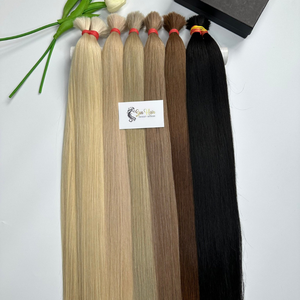 Sun <b>Hair</b> Company Custom Straight Cuticle Aligned Double Drawn Remy <b>Hair</b> Bulk Vietnamese Human <b>Hair</b> Extensions Cabello Humano - Product Image 2