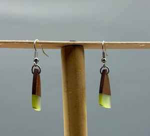 Pendientes Geométricos de Resina y Madera para Mujer, Joyería de Moda Ligera Hecha a Mano, Regalos de Cumpleaños - Product Image 2