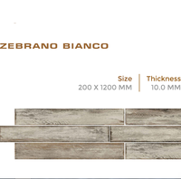 Planches de carrelage en porcelaine effet bois en 200x1200mm dans le modèle « Verrita Wood » avec finition bois par Novac Ceramic India pour les sols de villa