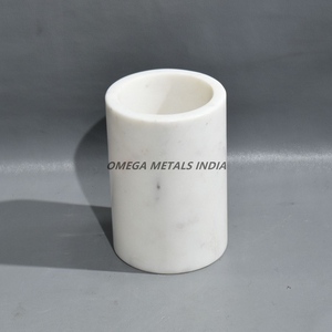 Enfriador de vino de mármol blanco natural hecho a mano y cubo de hielo elegante enfriador de bebidas para vino perfecto para el hogar y las fiestas - Product Image 5