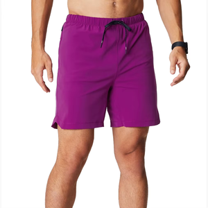 2025 été Polyester hommes athlétique Gym Shorts séchage rapide léger Logo personnalisé solide cordon taille confort course - Product Image 1