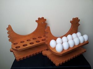 Estante de madera para huevos de gran capacidad para cocineros caseros adecuado para sostener varios huevos con diseño seguro y resistente - Product Image 6