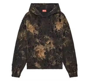 Sweats à capuche réglables et confortables anti-boulochage basiques coton respirant vêtements de rue Sweats à capuche à épaules tombantes à bas prix pour adultes - Product Image 2