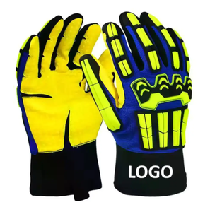 Gants de sécurité résistants aux coupures à usage intensif Matériau en cuir TPE résistant aux chocs anti-vibration élevé épaisseur de 8 oz personnalisable - Product Image 1