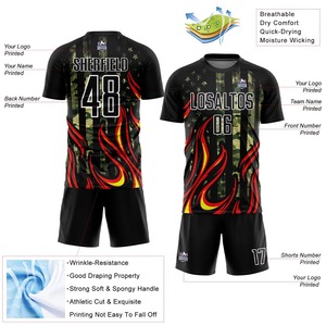Camiseta de fútbol personalizada de alta calidad, uniforme de sublimación de poliéster, ropa deportiva transpirable, camiseta de fútbol para hombre - Product Image 3