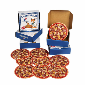 New Arrival 3.5g Smell Proof Resealable Pizza Exotic Die <b>Cut</b> Zip Lock Mylar Bags With Window Box Packaging Set - Product Image 2