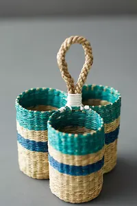 Porta Cubiertos, Organizador de Utensilios para Encimera, Porta Cubiertos de Mimbre de Hierba Marina Tejido a Mano, Organizador de Utensilios de Mimbre de Hierba Marina para Mesa - Product Image 4