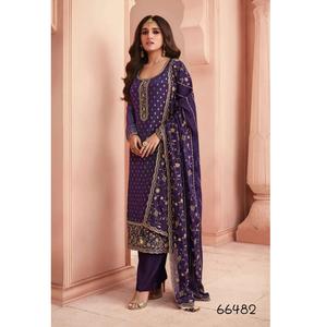 Salwar Kameez recto tradicional con tela suave y diseño clásico para ropa de fiesta de boda a precios al por mayor de La India - Product Image 1