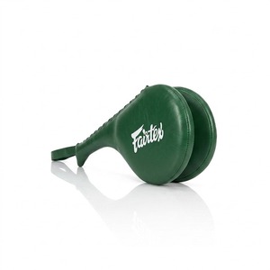 นวมซ้อมหนังแท้ Fairtex สีเขียวคุณภาพสูง แบบสั่งทำพิเศษ พร้อมสายรัดแบบปรับได้สำหรับผู้ใหญ่ MMA มวยไทย - Product Image 1