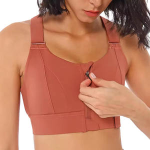 Sujetador deportivo para mujer, top corto con tirantes cruzados, sin costuras, de alto soporte, al por mayor, mezcla de algodón suave, ligero y cómodo para uso diario. - Product Image 5